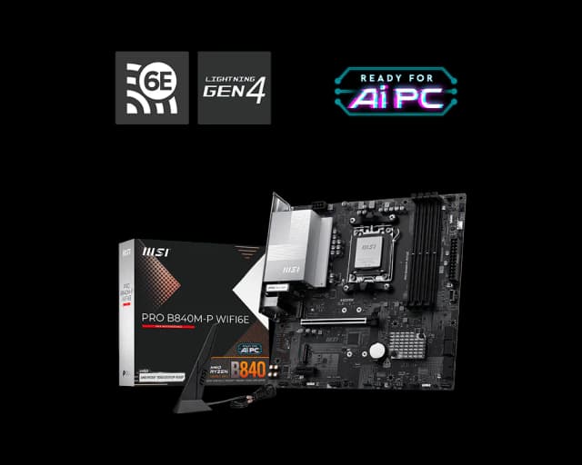 Photo of MSI Pro B840M-P WIFI6E DDR5 M-ATX Motherboard