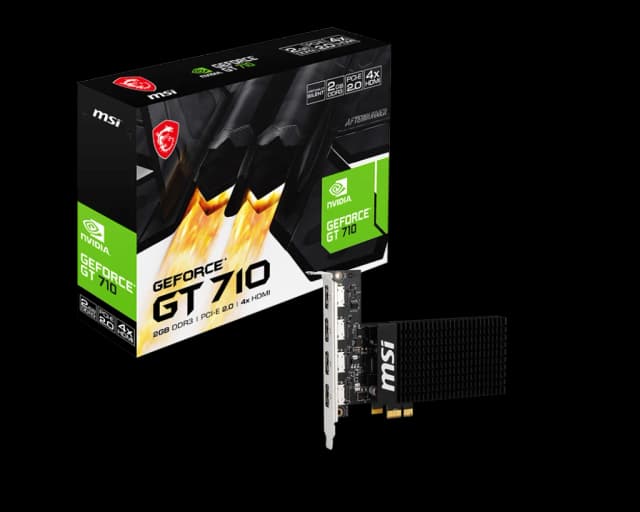 Photo of MSI GeForce GT 710 2GD3H 4 HDMl Graphics Card